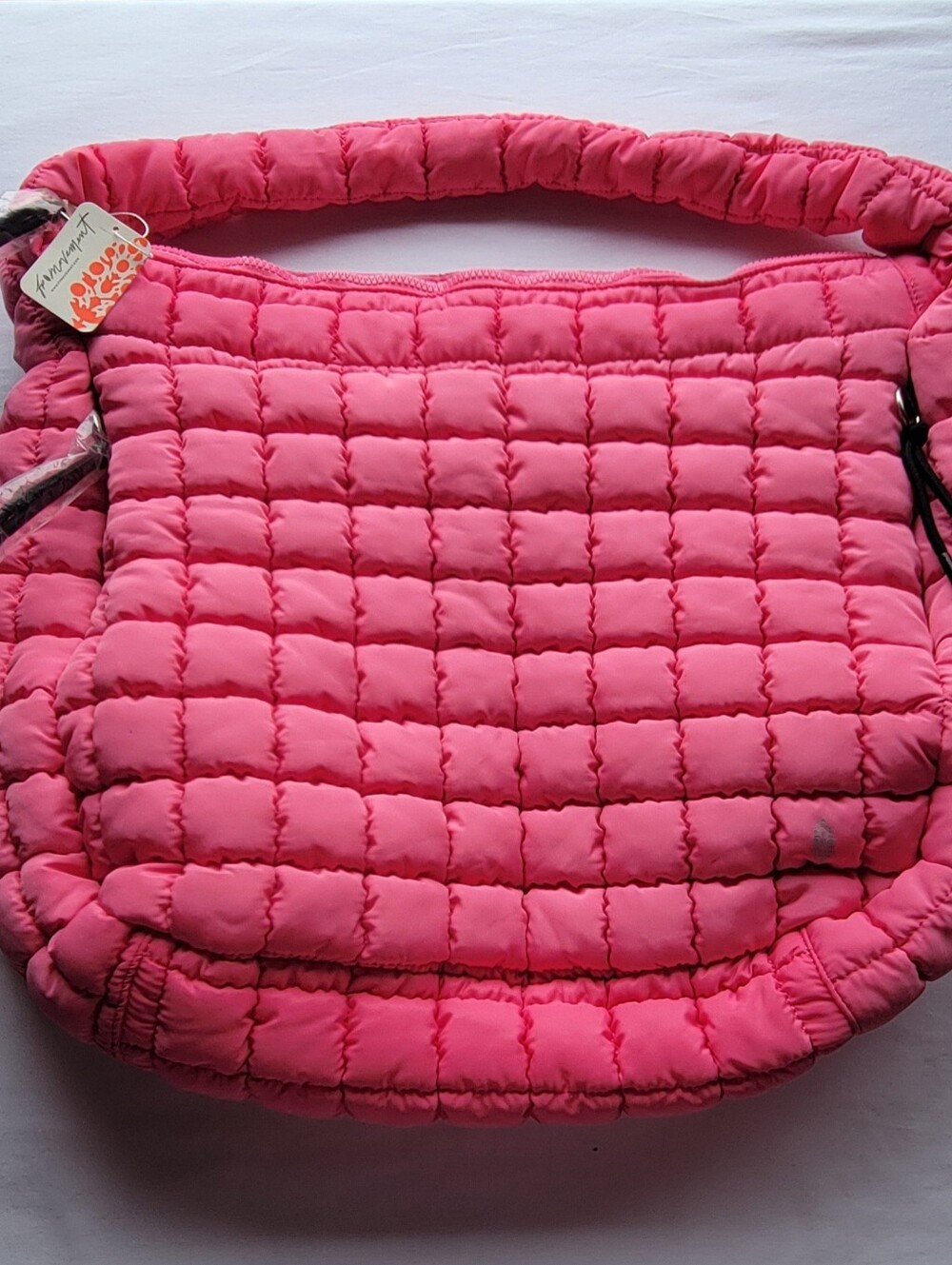 NWT. Free People Movement Quilted Pink Hobo Shoulder Bag